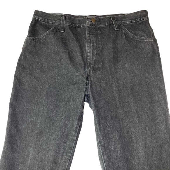 Vintage Black Denim Rustler Jeans 36X30 - Picture 2 of 5